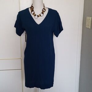 Madewell deep turquoise shift dress size XS